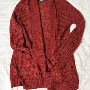 Source Unknown Red Chunky Knit Cardigan